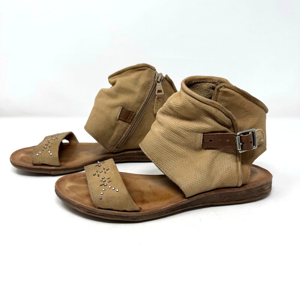 Miz Mooz Forge Leather Sandals 39 8.5 9 Tan Boho Indie Western Gladiator